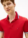 Tommy Hilfiger CUFF INTEREST SLIM F, XLD Kırmızı Erkek Polo Yaka T-Shirt