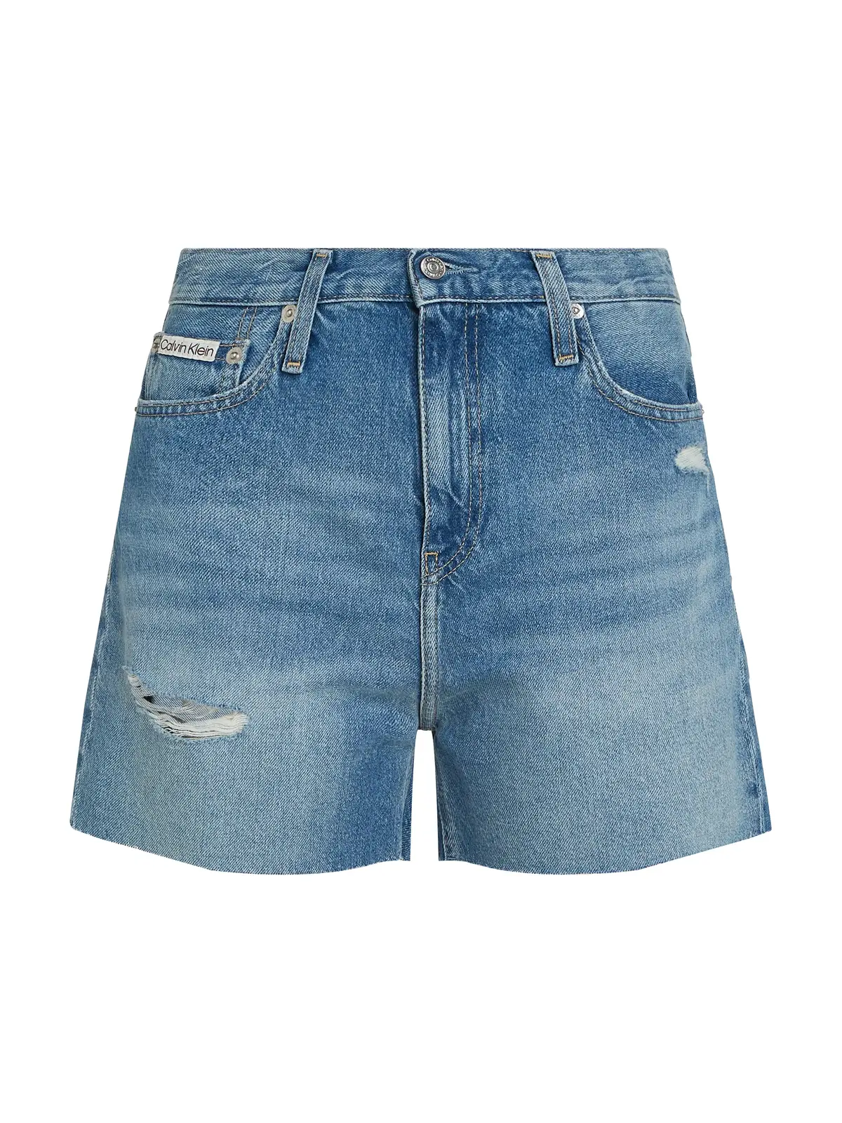 Calvin Klein MOM SHORT Mavi Kadın Kot Şort