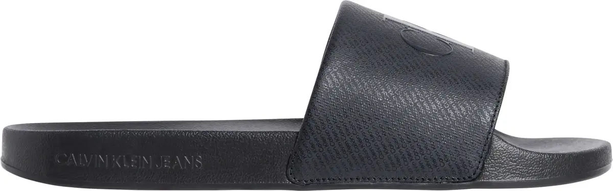 Calvin Klein SLIDE AOP PRINT, 0GJ Siyah Erkek Terlik