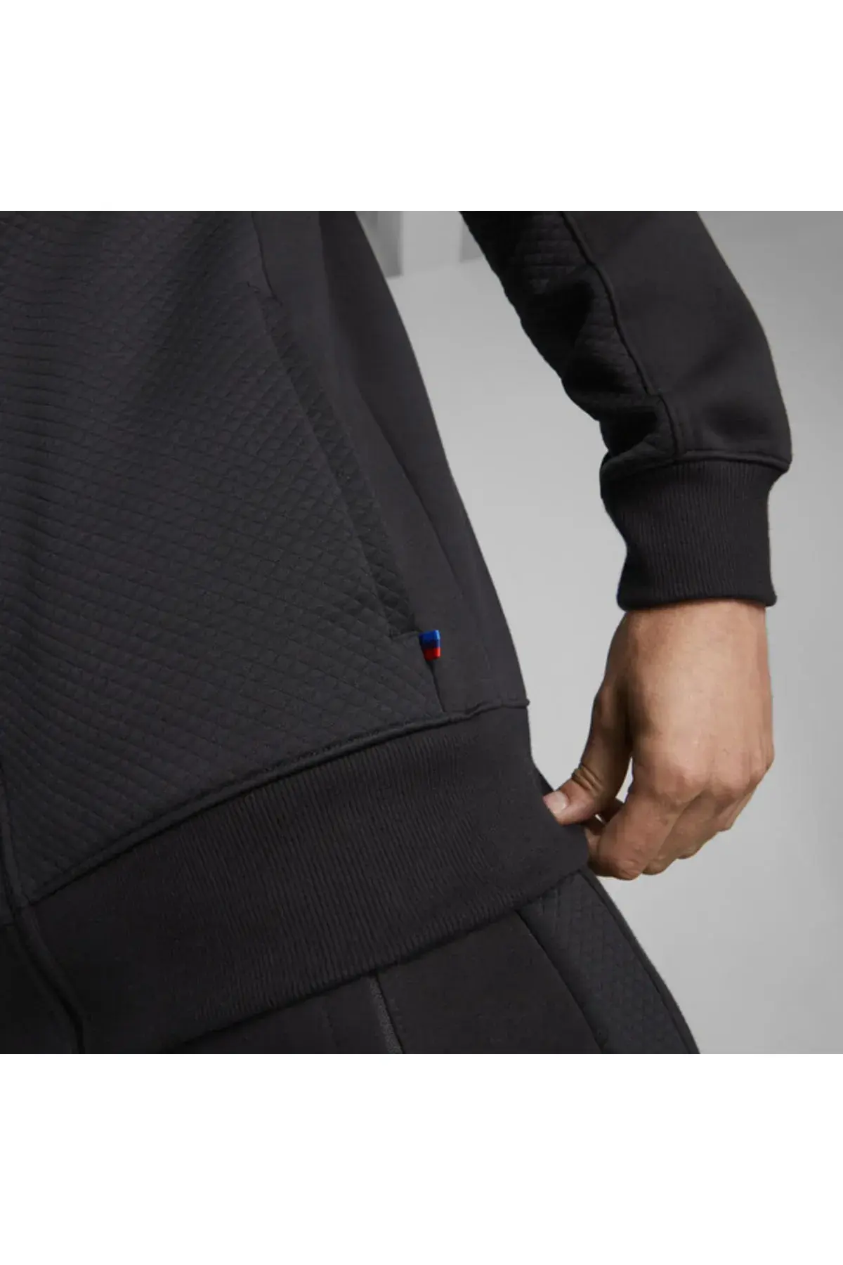 Puma Bmw Mms Hdd Sweat Jacket Cotton Siyah Erkek Fermuarlı Hoodie