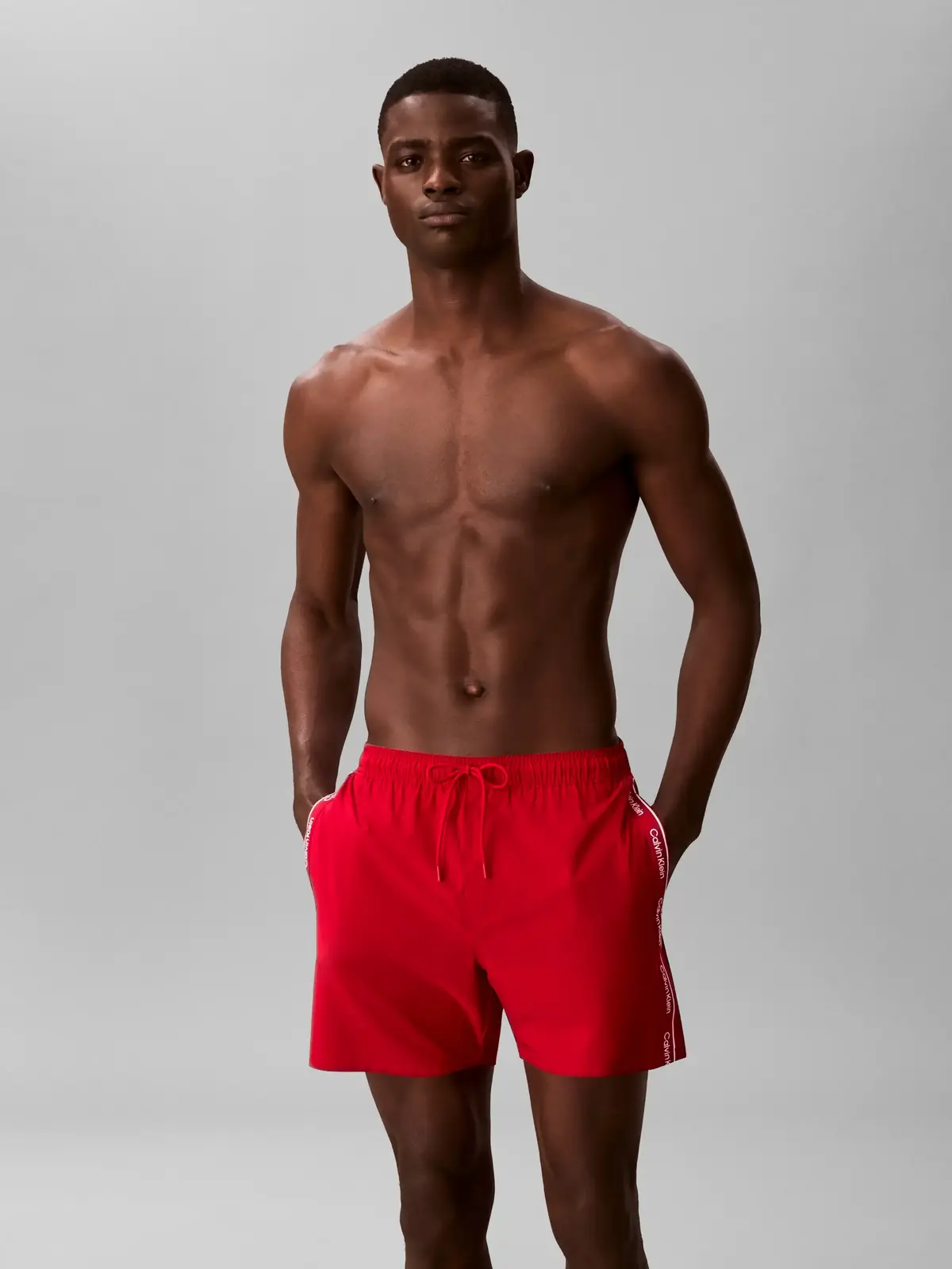 Calvin Klein MEDIUM DRAWSTRING CO Kırmızı Erkek Deniz Şortu