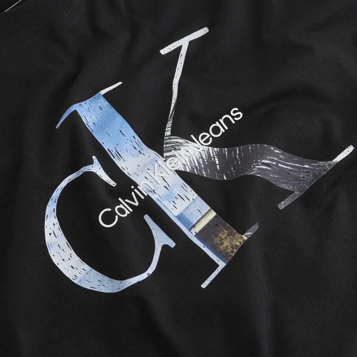 Calvin Klein PHOTO MONOGRAM TEE, BEH Siyah Erkek T-Shirt & Polo