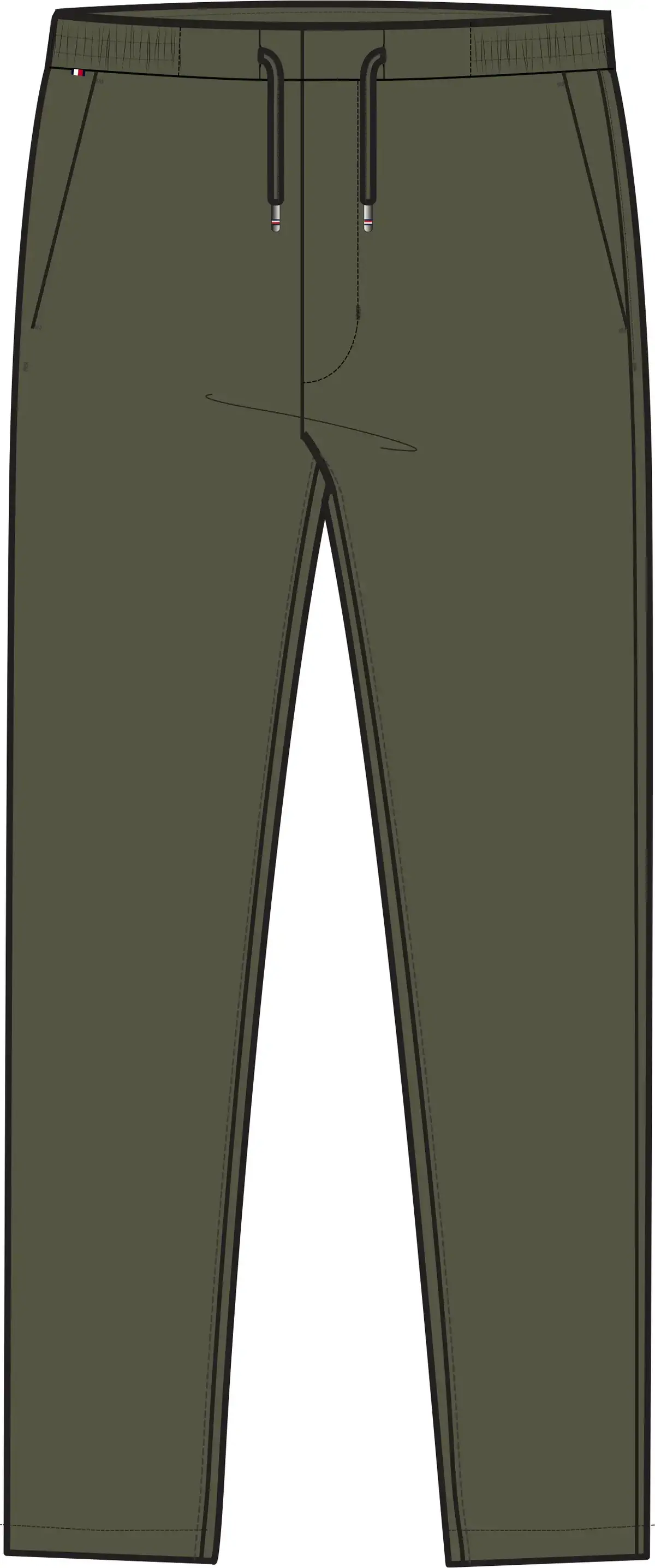 Tommy Hilfiger HARLEM 3/4 EL PO STR, RBN Yeşil Erkek Pantolon