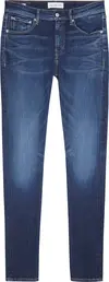 Calvin Klein SLIM TAPER Erkek mavi Kot Pantolon