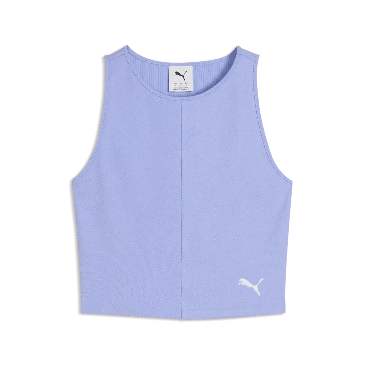 Puma WARDROBE ESS Ribbed Crop Top Mor Kadın Crop Üst