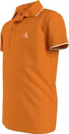 Calvin Klein MONOGRAM TIPPING FIT Erkek Turuncu Polo T-Shirt