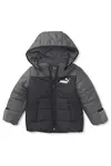 Puma Minicats Hooded Padded Jacket Siyah Erkek Çocuk Kapüşonlu Mont