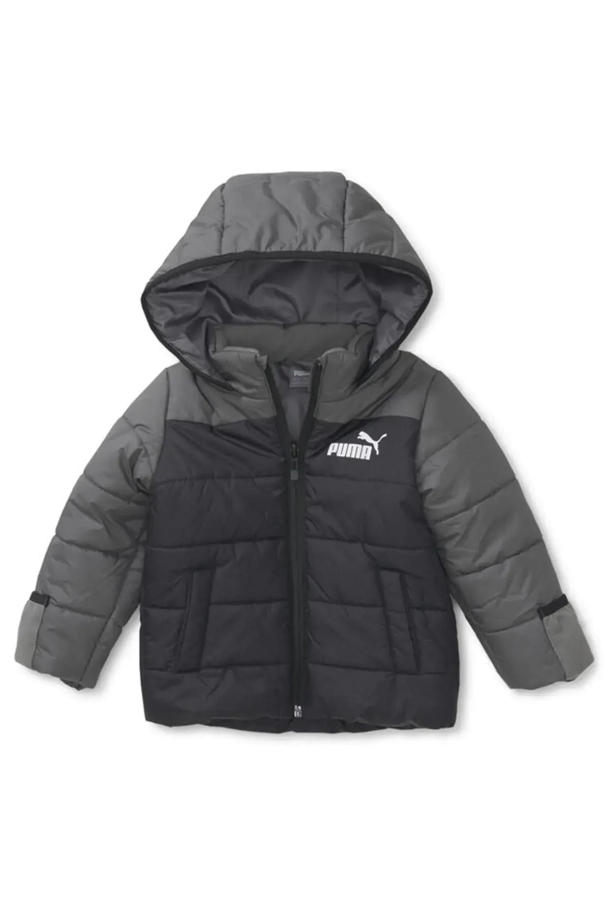 Puma Minicats Hooded Padded Jacket Siyah Erkek Çocuk Kapüşonlu Mont