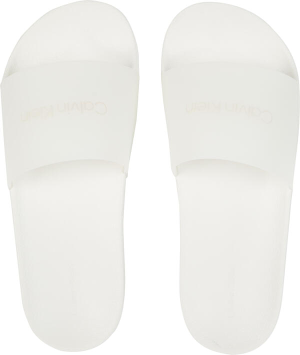 Calvin Klein RUBBER POOL SLIDE - Kadın Beyaz Terlik
