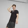 Puma Men s Graphic Tee Training Siyah Erkek/Unisex Koşu ve Performans T-Shirt
