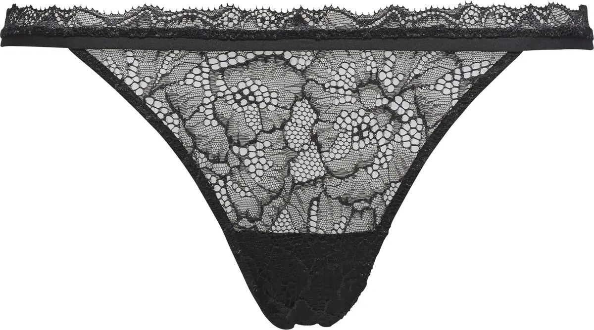 Calvin Klein LACE THONG Kadın Siyah Tanga