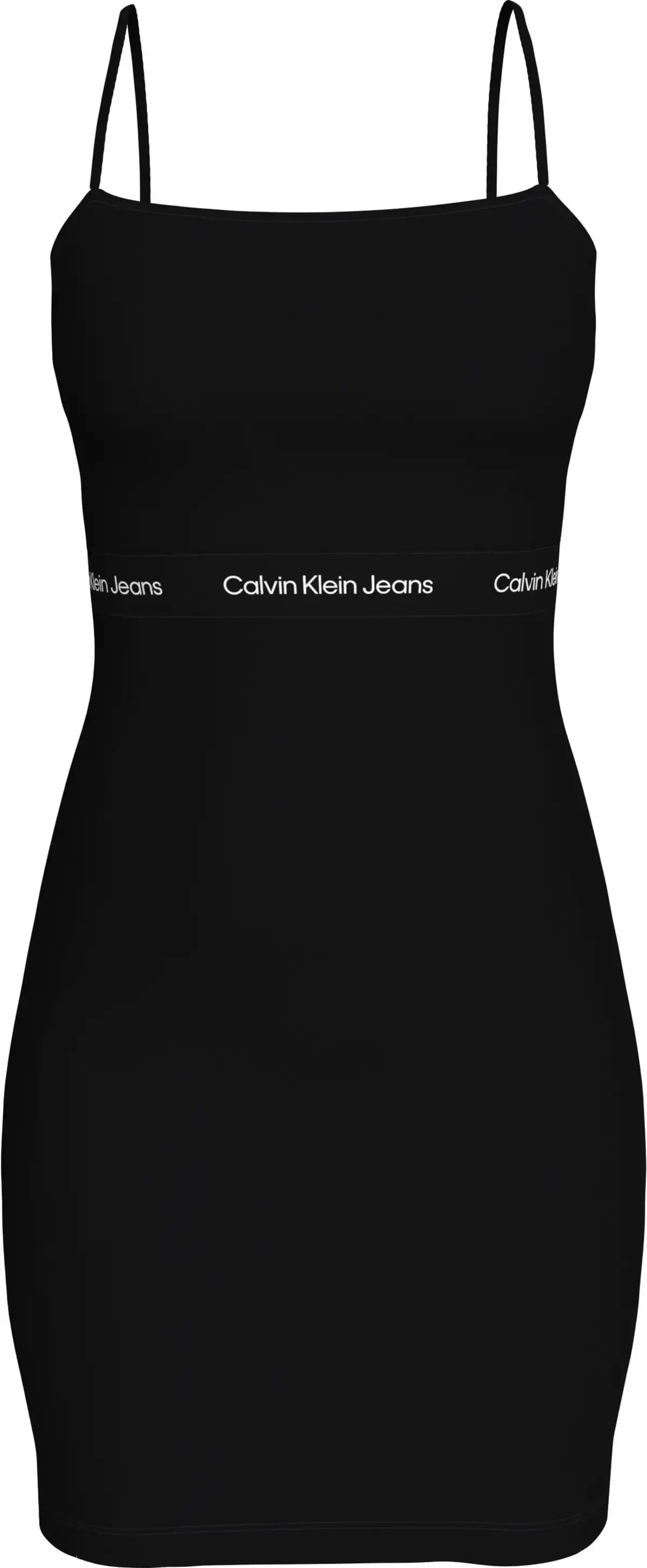 Calvin Klein LOGO ELASTIC STRAPPY, BEH Siyah Kadın Elbise-Etek