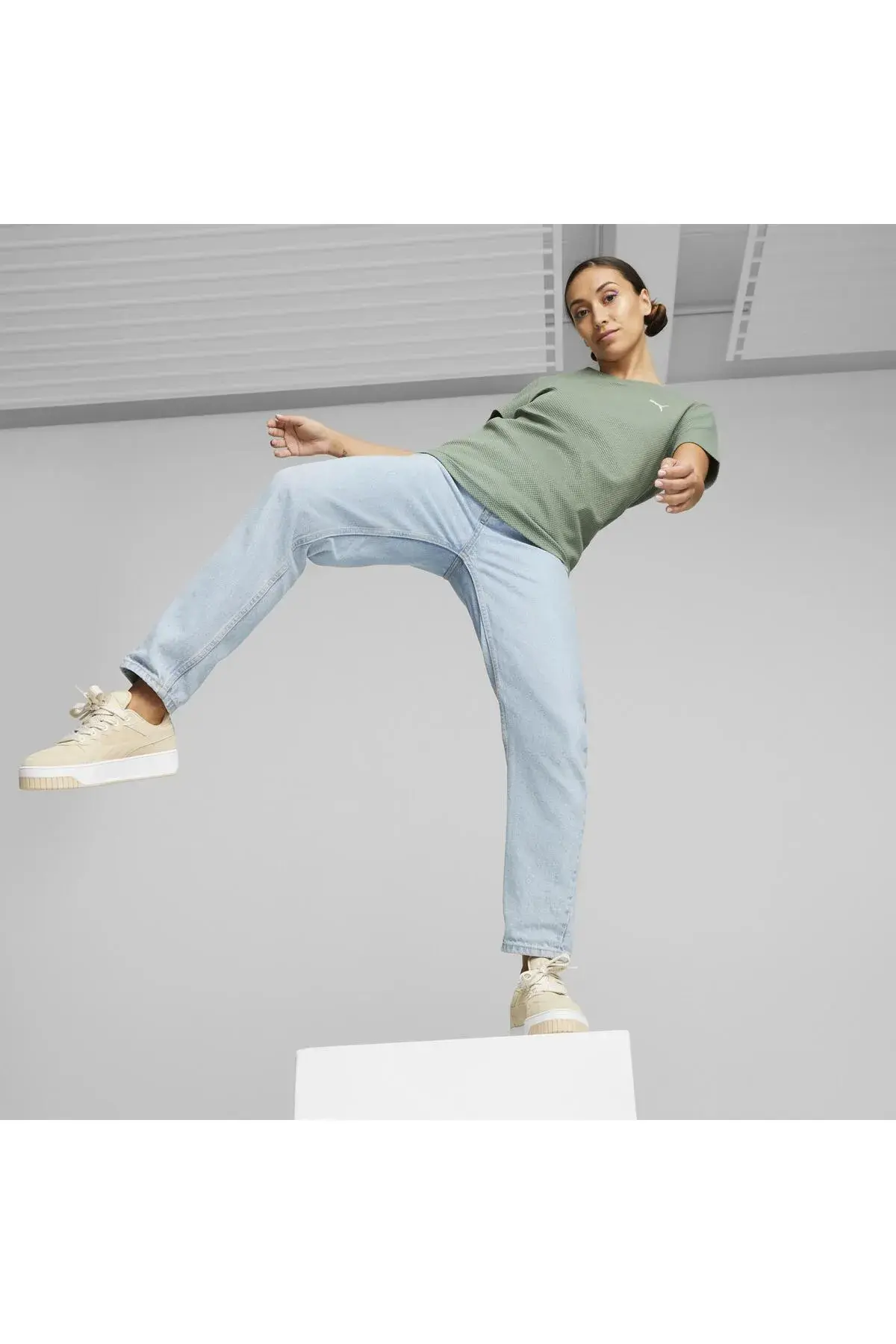 Puma HER Structured Tee Yeşil Kadın T-Shirt