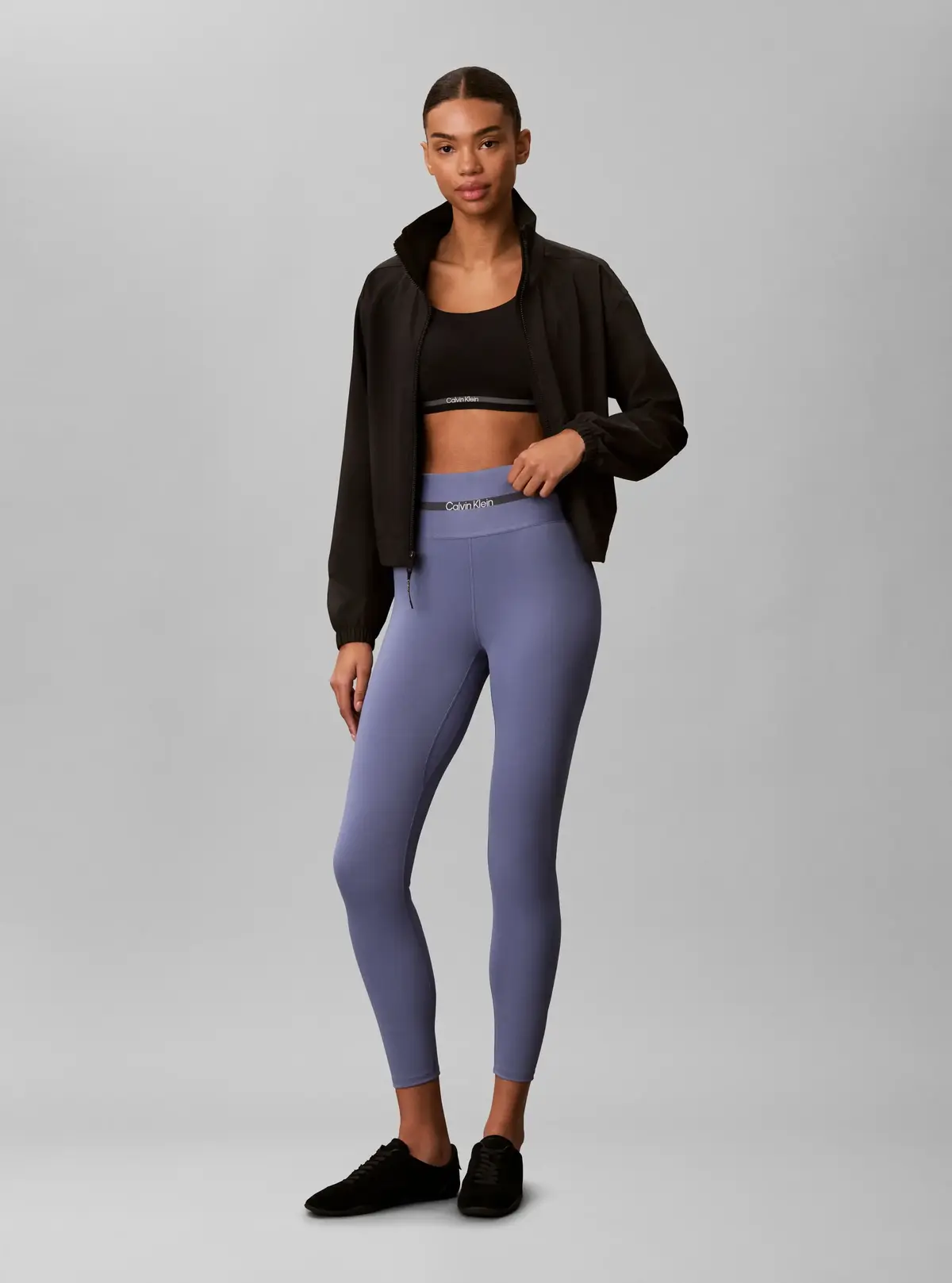 Calvin Klein ICON SPORT WIDE WB 7, C53 Mor Kadın Tayt