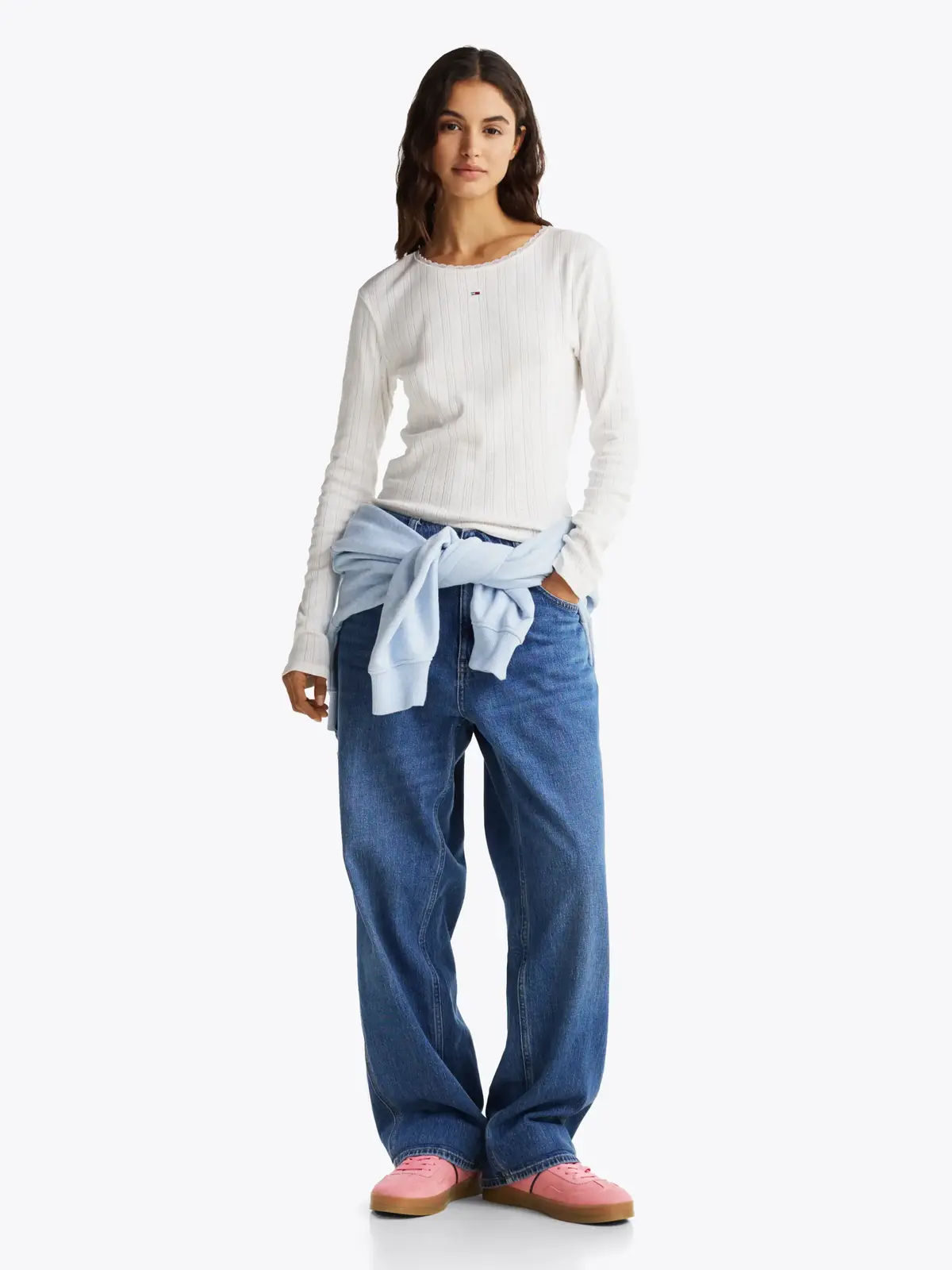 Tommy Hilfiger THE GREENWICH SUEDE, TIG Pembe Kadın Spor Ayakkabı & Sneaker