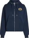 Tommy Hilfiger REG VARSITY ZIP HOOD, C1G Lacivert Kadın Sweatshirt