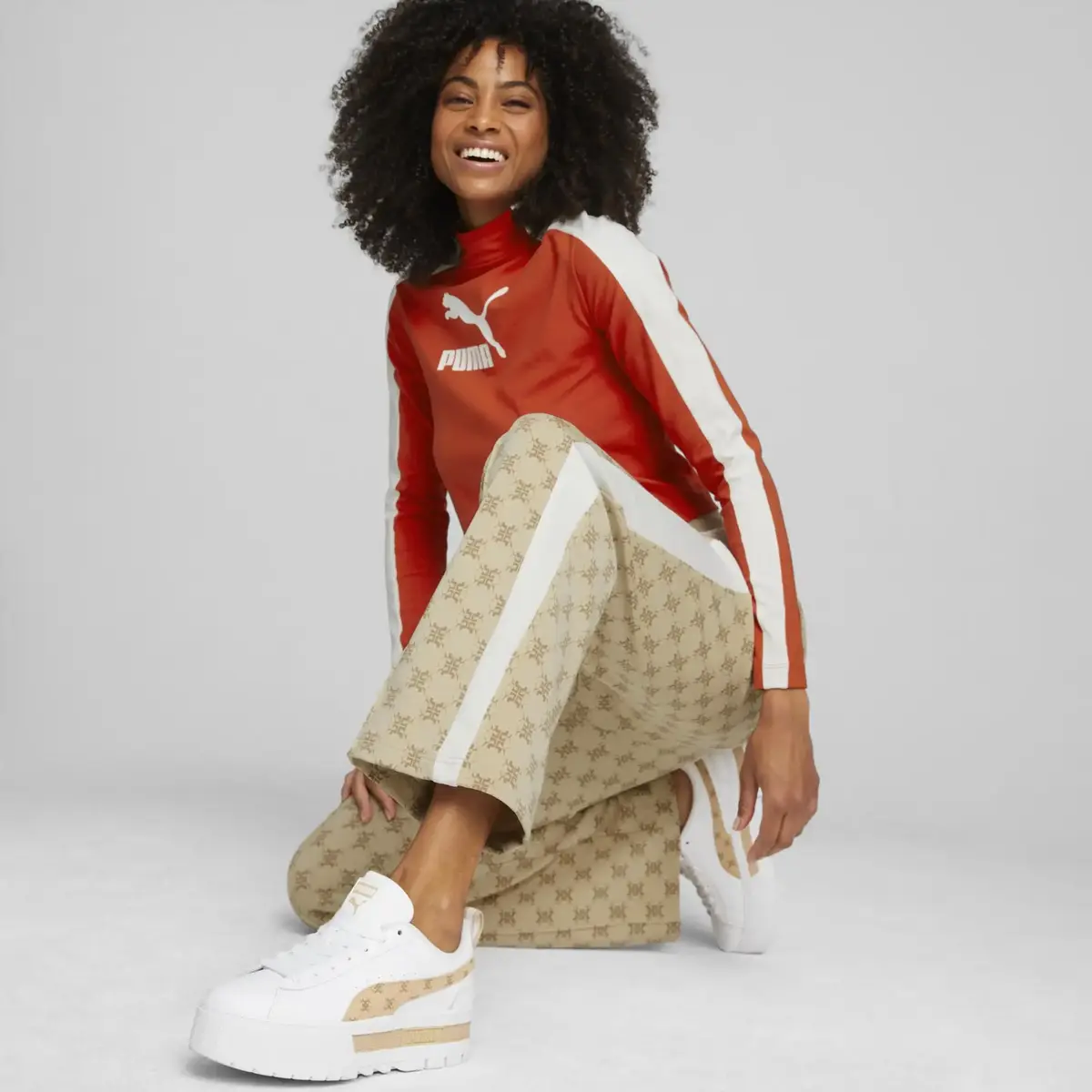 Puma T7 Aop Pants Bej Kadın Eşofman Altı