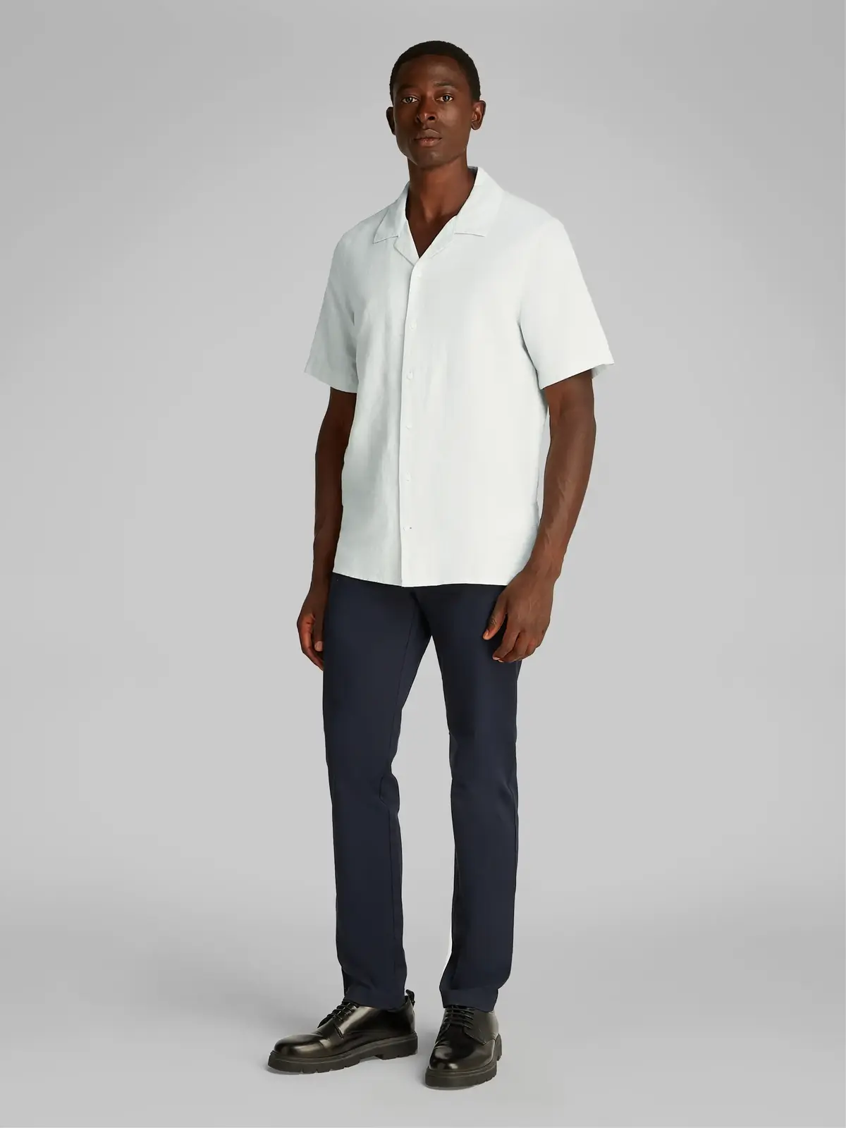 Calvin Klein INEN COTTON CUBAN Yeşil Erkek Gömlek