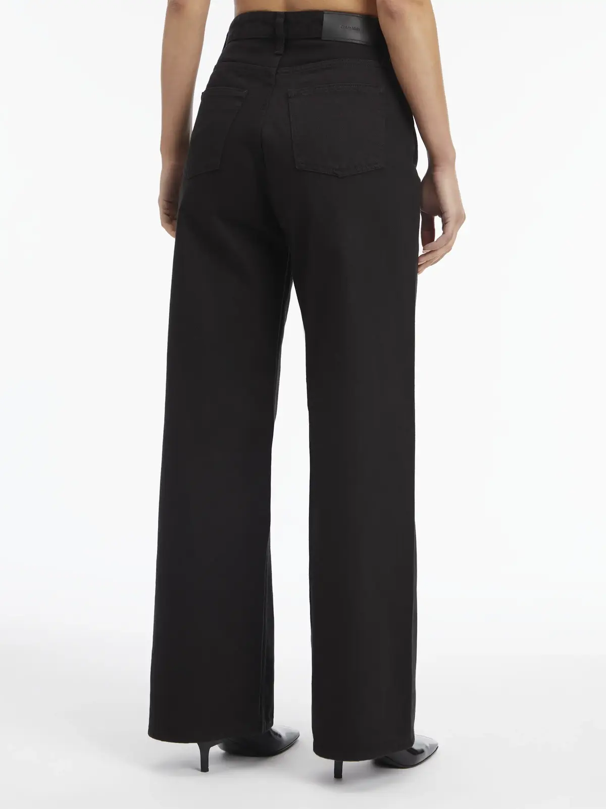 Calvin Klein HR WIDE - FOREVER BL, 1BY Siyah Kadın Jean Pantolon