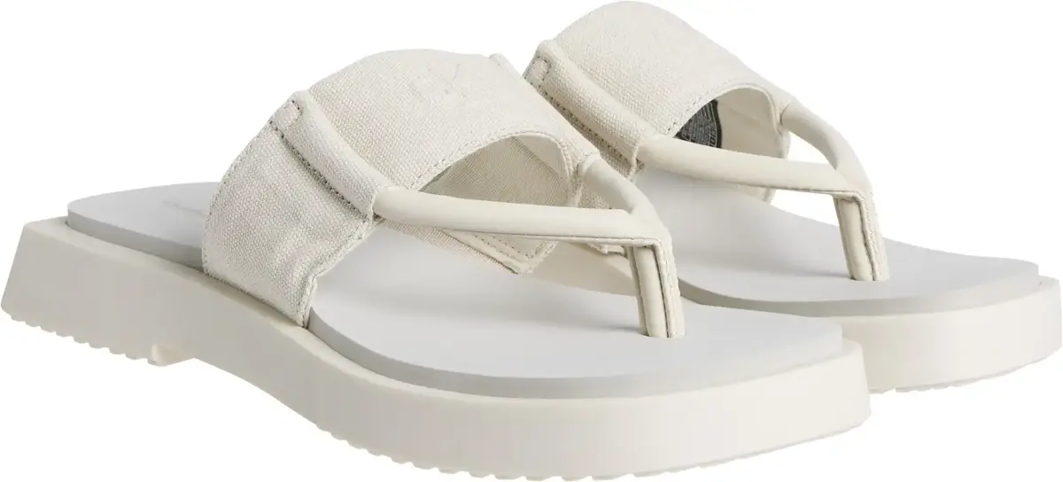 Calvin Klein SQ LOW WEDGE SANDAL, AEO Krem Kadın Terlik