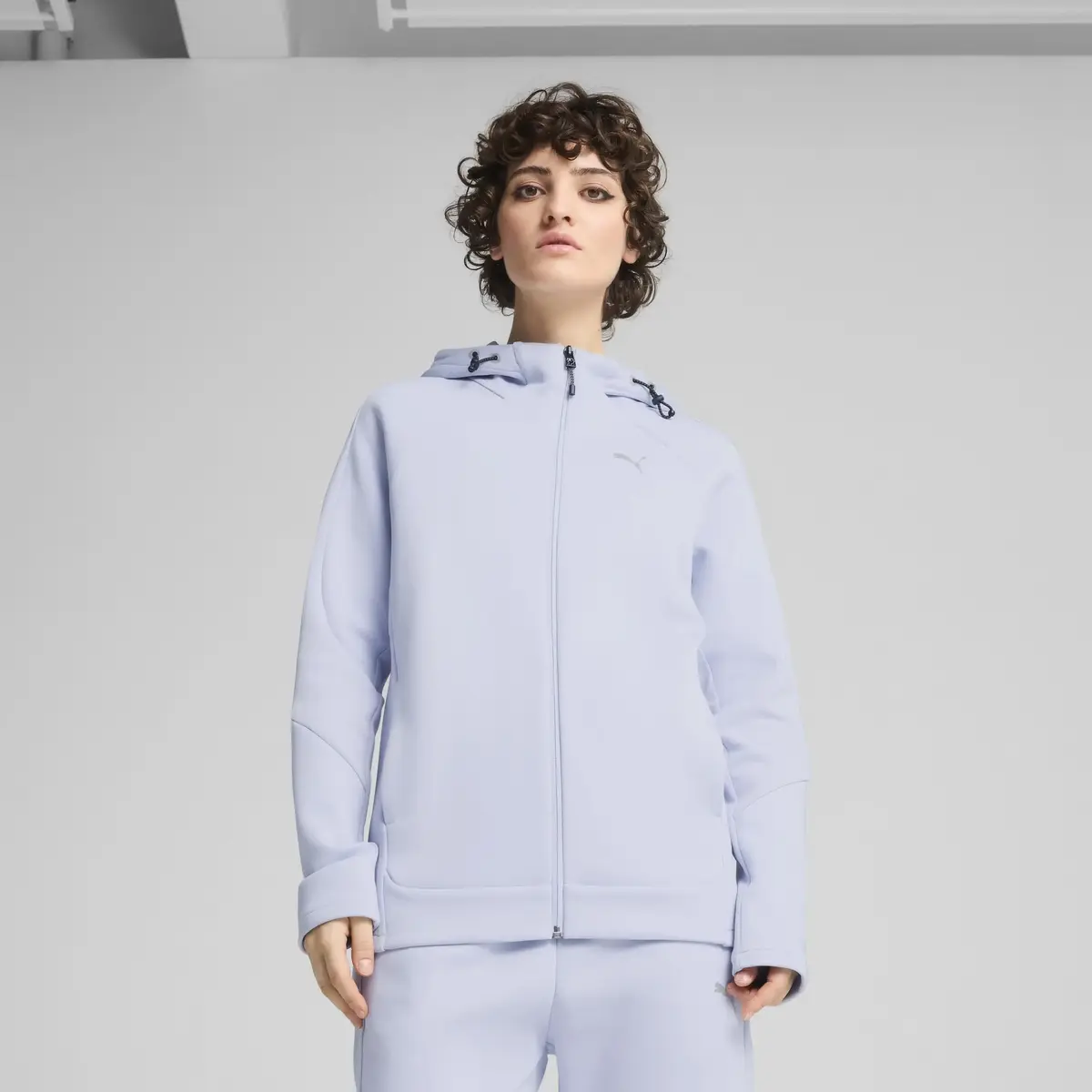 PUMA EVOSTRIPE Full-Zip Hoodie Mavi Kadın Hoodie