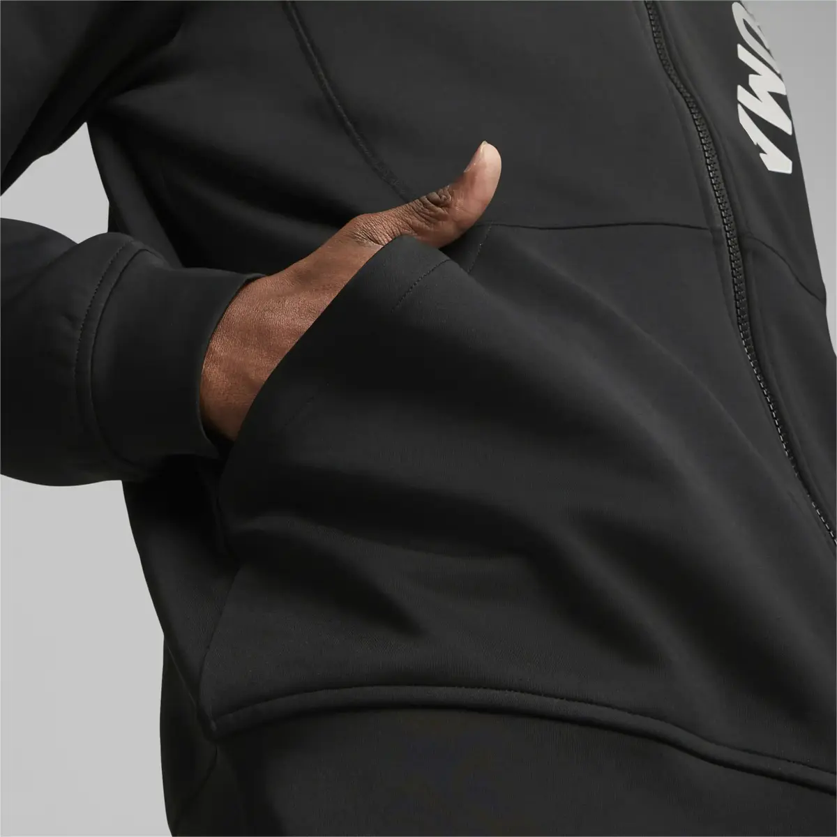 Puma Fit Double Knit FZ Hoodie Siyah Erkek Hoodie
