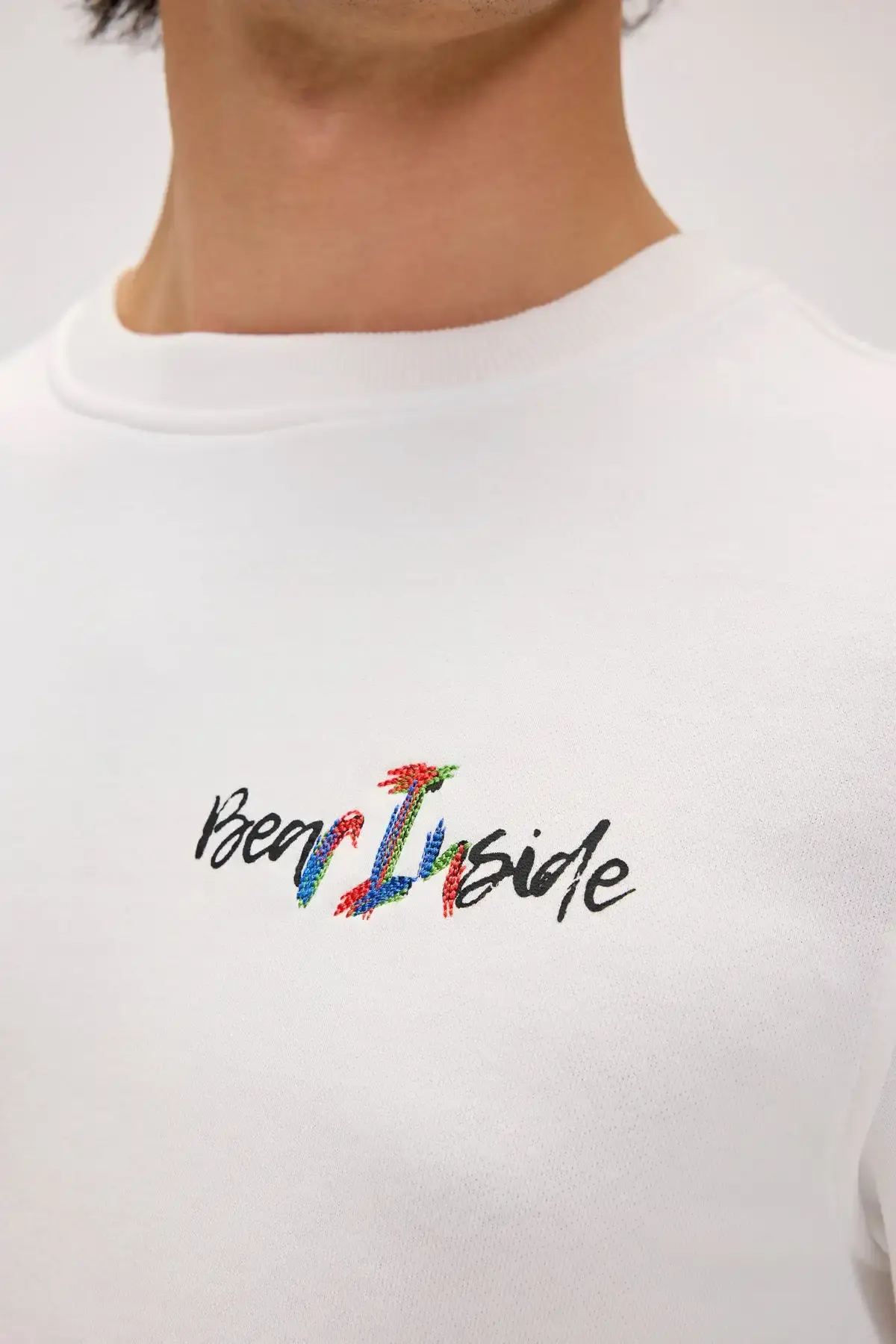 BAD BEAR SPLASHY CREWNECK Erkek Beyaz Sweatshirt