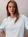 Calvin Klein A- OVERSIZED BOYFRIE, VFZ Açık Mavi Kadın T-Shirt