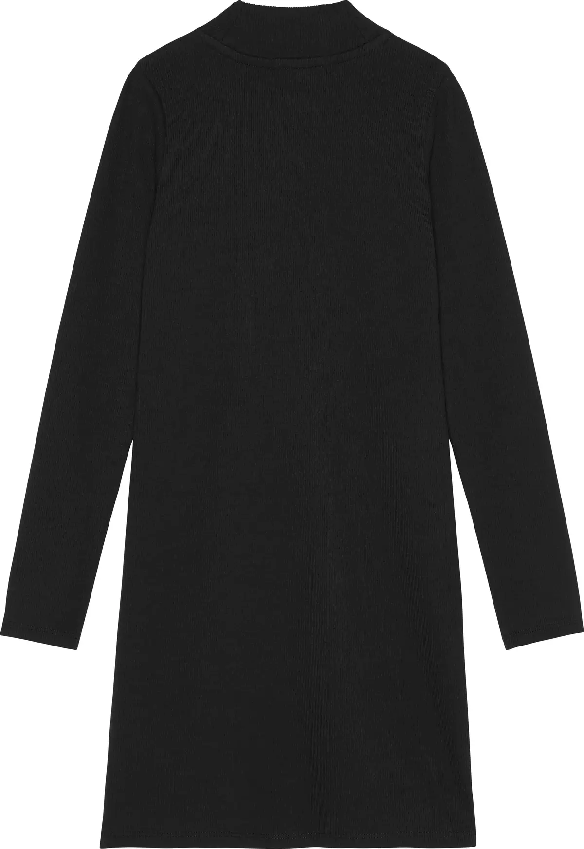 Calvin Klein MOCK NECK RIB DRESS Kadın Siyah Elbise