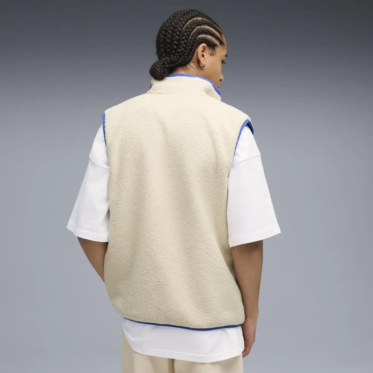 Puma Reversible Sherpa Vest Krem Erkek Yelek