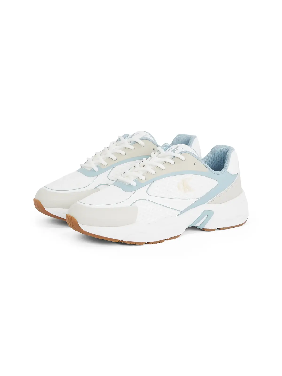 Calvin Klein RETRO TENNIS KNIT MG Beyaz-Mavi Kadın Sneaker