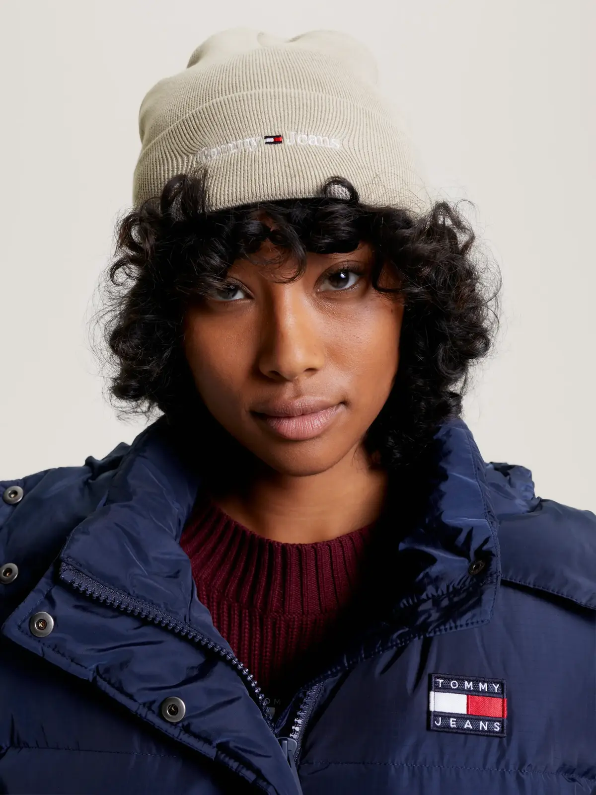 Tommy Hilfiger TJW SPORT BEANIE Kadın Krem Bere