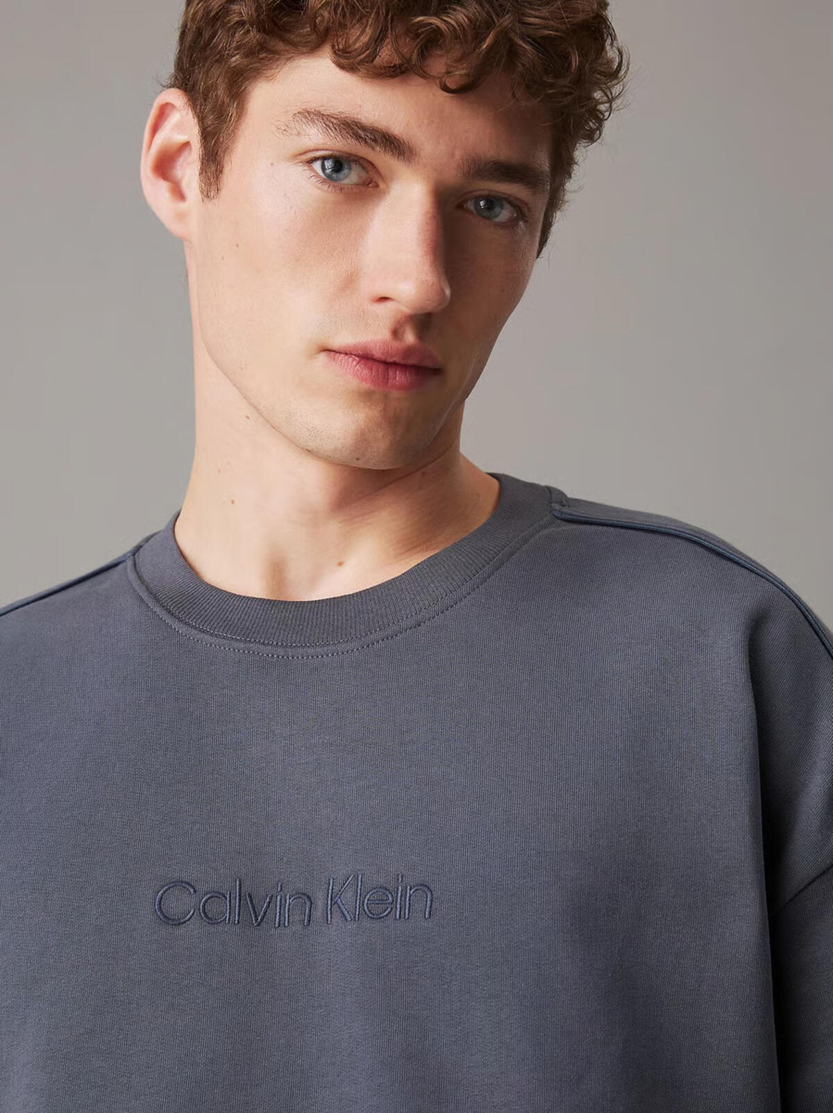 Calvin Klein L/S SWEATSHIRT, CKP Mavi Erkek Sweatshirt