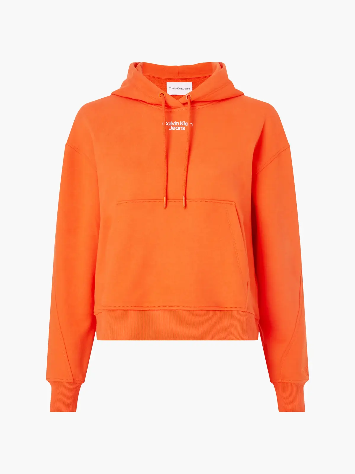 Calvin Klein STACKED LOGO HOODIE Kadın Turuncu Hoodie
