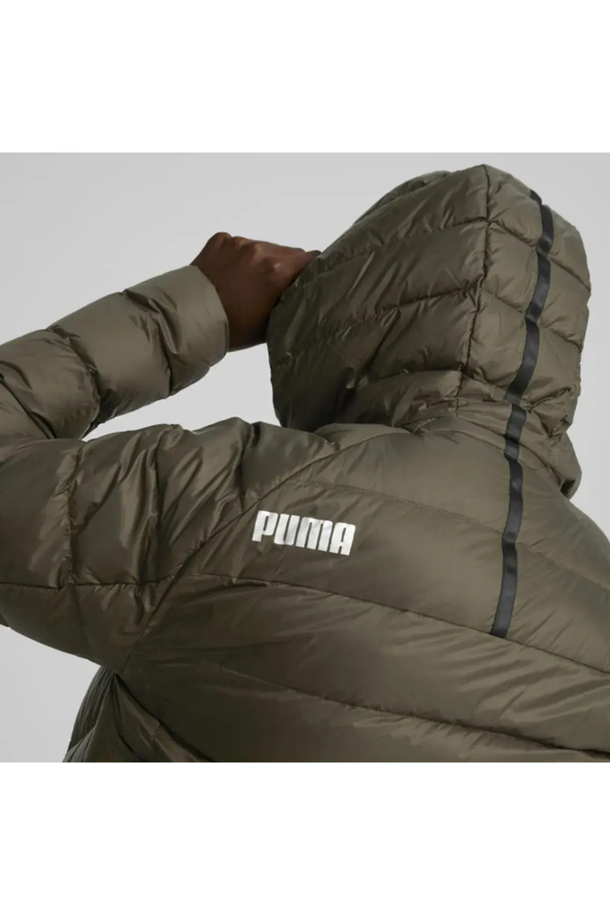 Puma Packlıte Hooded Down Jacket Deep Olive Erkek Şişme Mont