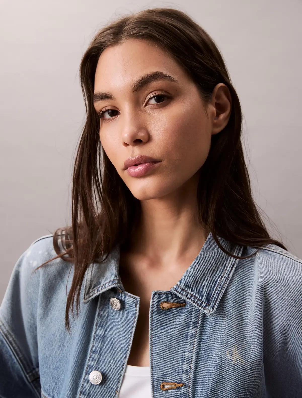 Calvin Klein DENIM JACKET RAINY Mavi Kadın Kot Ceket