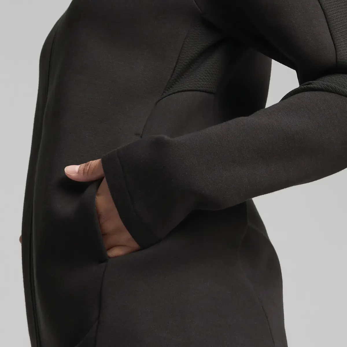 Puma EVOSTRIPE Full-Zip Hoodie Siyah Kadın Sweatshirt