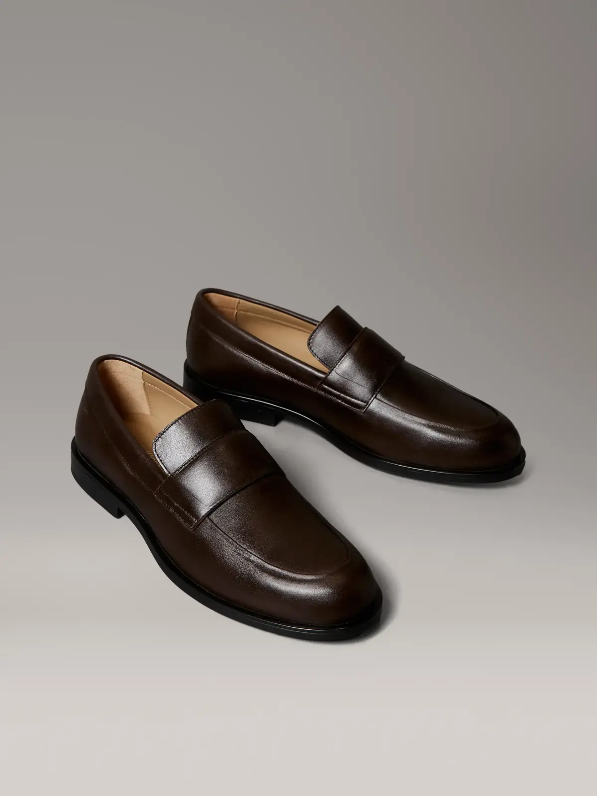 Calvin Klein ESS RUBBER BAND LOAFERS Kahverengi Erkek Loafer Ayakkabı