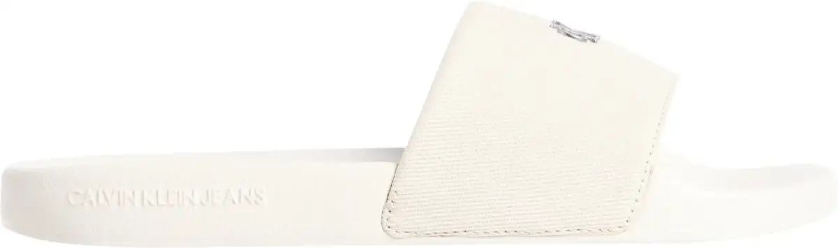Calvin Klein SLIDE MONOGRAM HARDW, AEO Krem Kadın Terlik