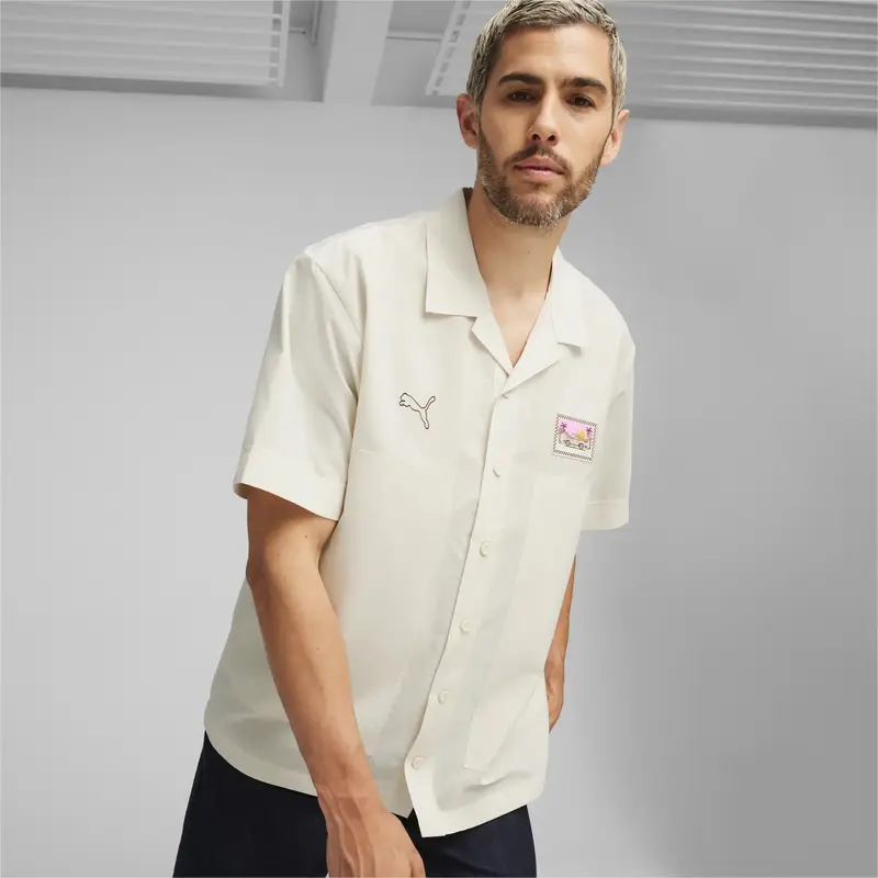 Puma PL Summer Crew Shirt Bej Erkek T-Shirt