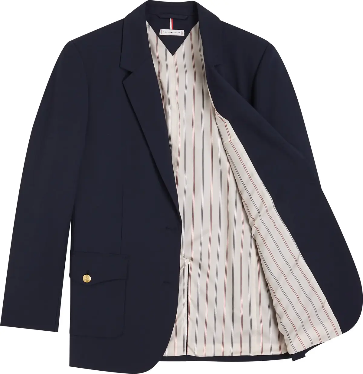 Tommy Hilfiger COOL WOOL RELAXED SB, C1G Lacivert Kadın Ceket