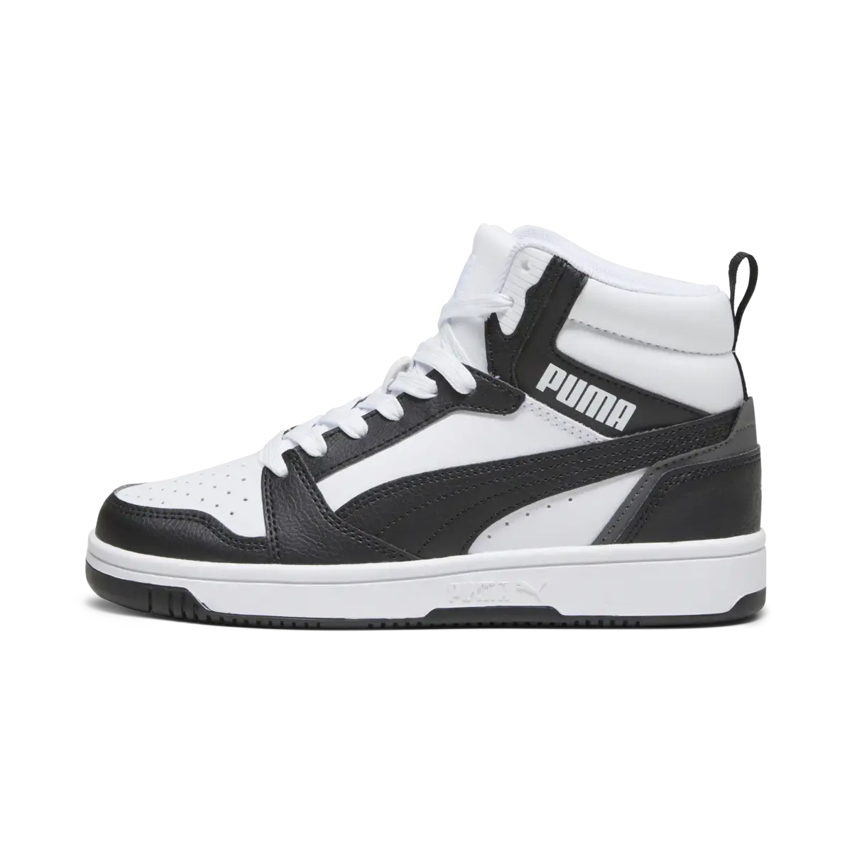 Puma Rebound V6 Mid Jr Siyah Beyaz Genç Spor Ayakkabı