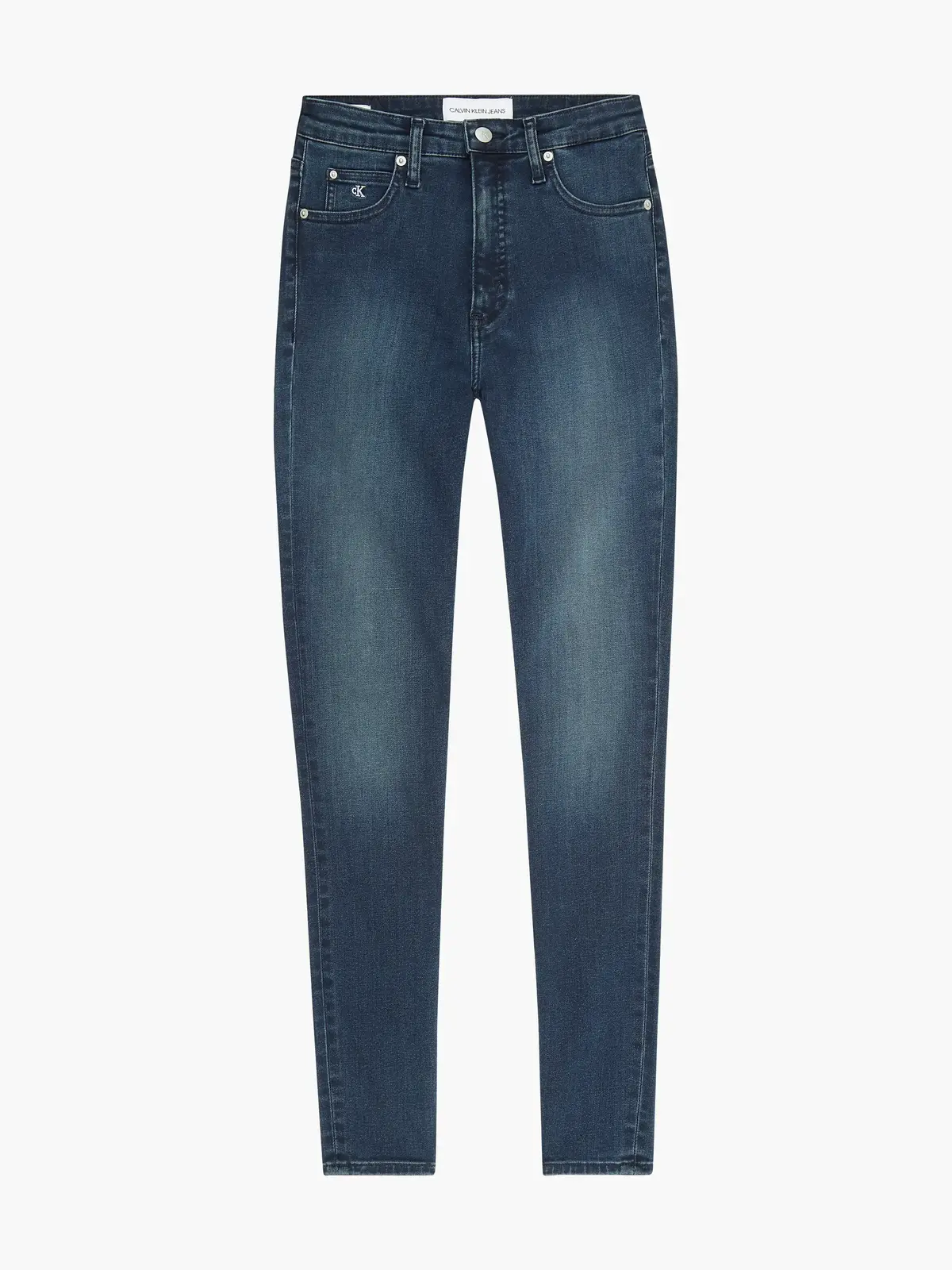 Calvin Klein HIGH RISE SUPER SKIN Kadın Mavi Kot Pantolon