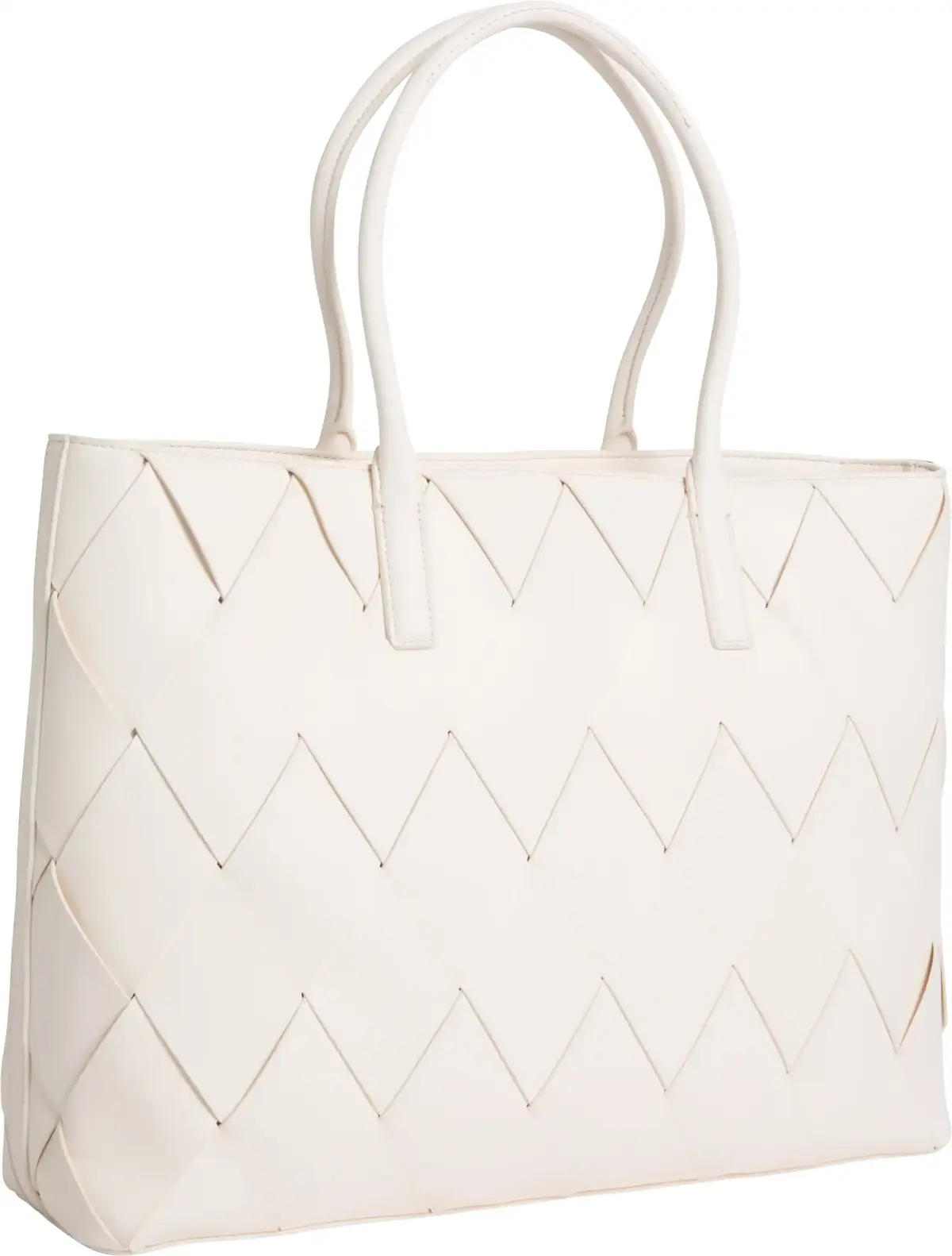 Calvin Klein CK WOVEN MEDIUM SHOP, 67U Krem Kadın Çanta