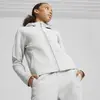 Puma EVOSTRIPE FZ Hoodie Gri Kadın Sweatshirt