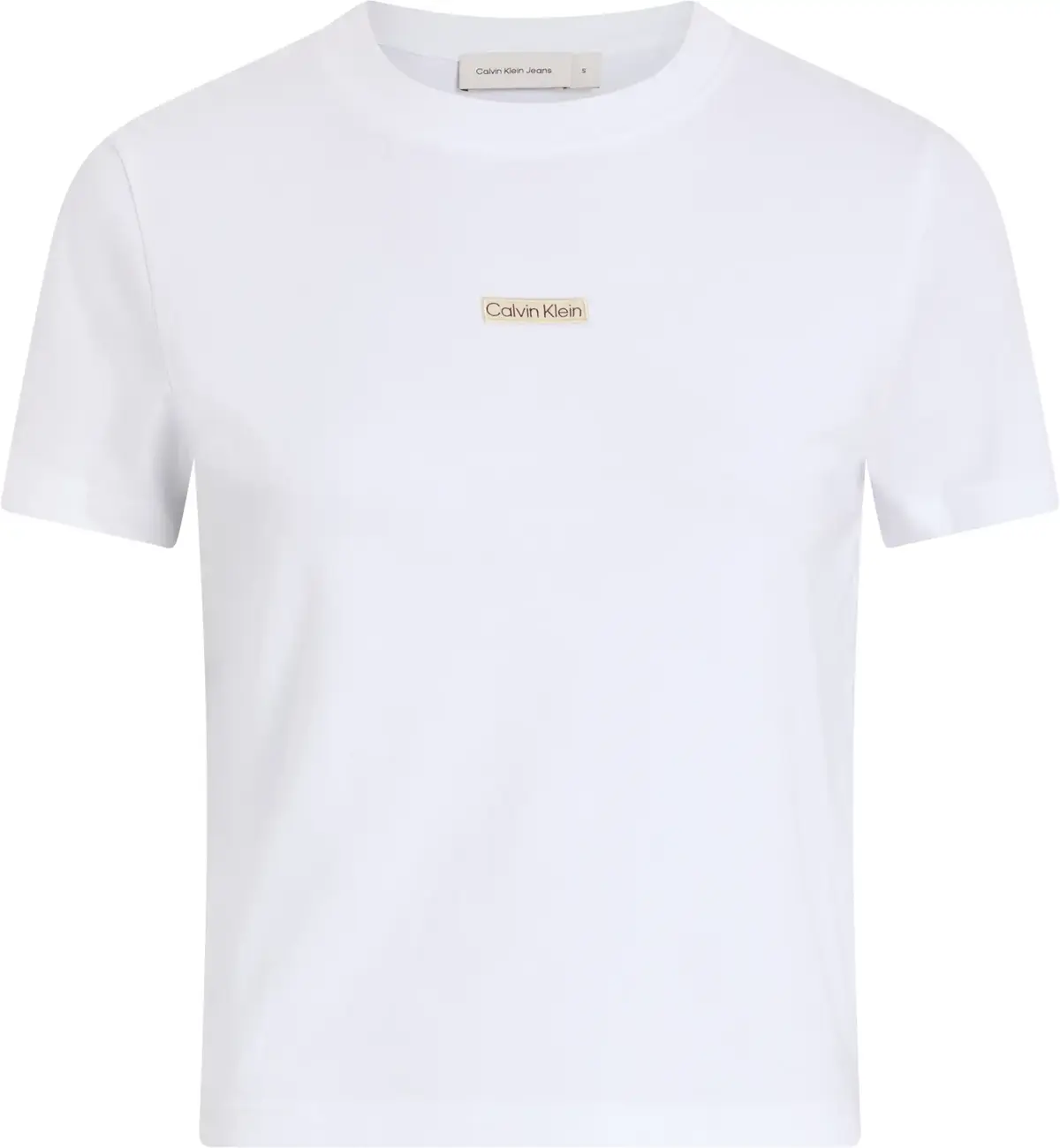 Calvin Klein PLACED INSTITUTIONAL, YAA Beyaz Kadın T-Shirt & Polo