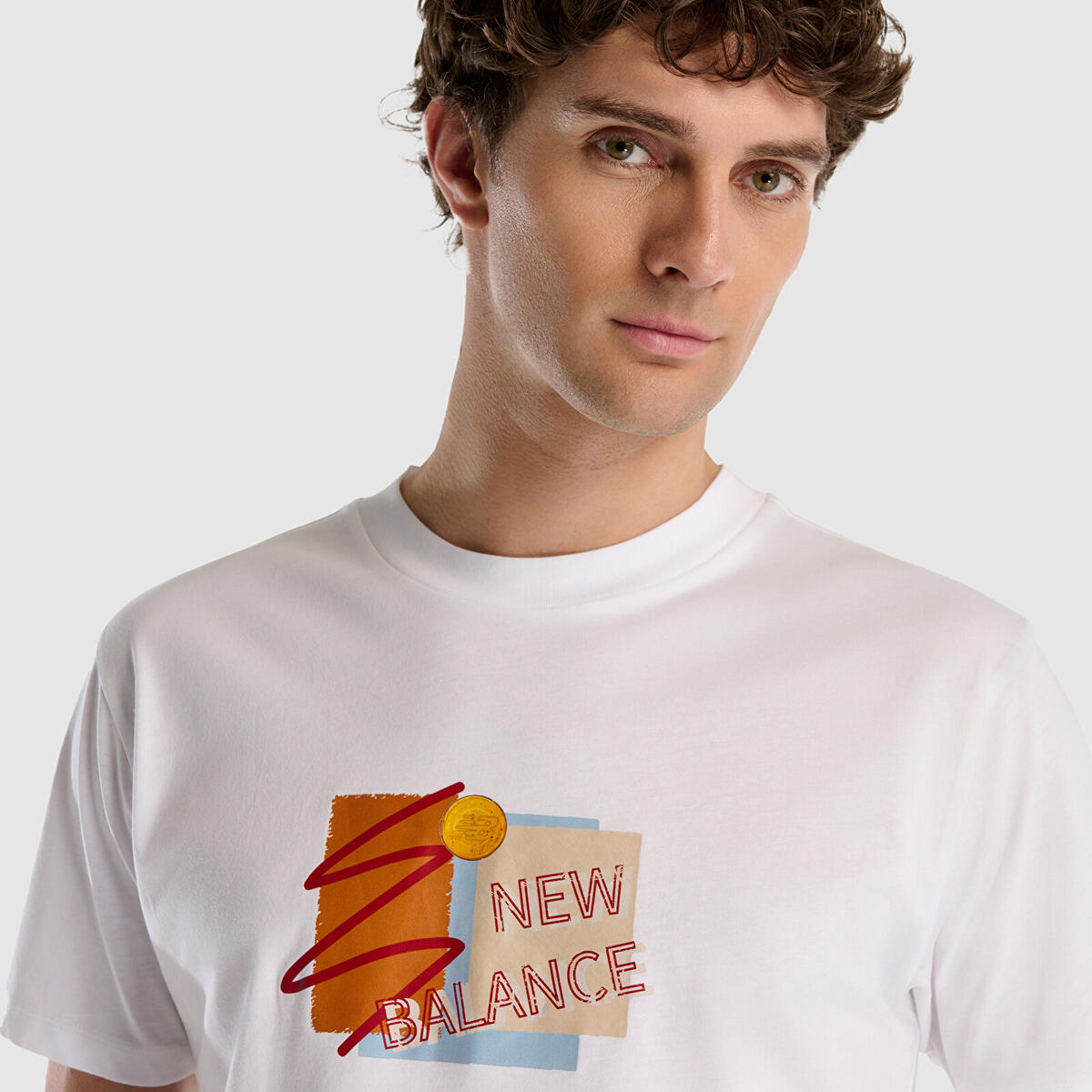 New Balance MNT1511 Erkek Beyaz T-Shirt