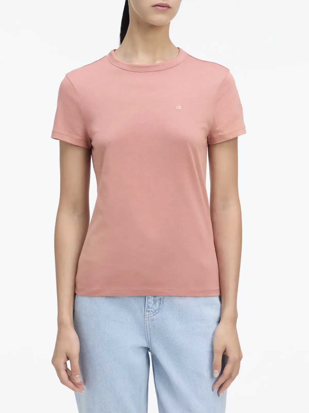 Calvin Klein CK EMB GRAPHIC SLIM, GDA Pembe Kadın T-Shirt & Polo