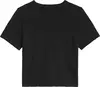 Calvin Klein MONOGRAM RIB TOP Kadın Siyah T-Shirt