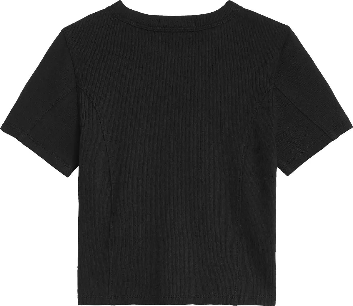 Calvin Klein MONOGRAM RIB TOP Kadın Siyah T-Shirt